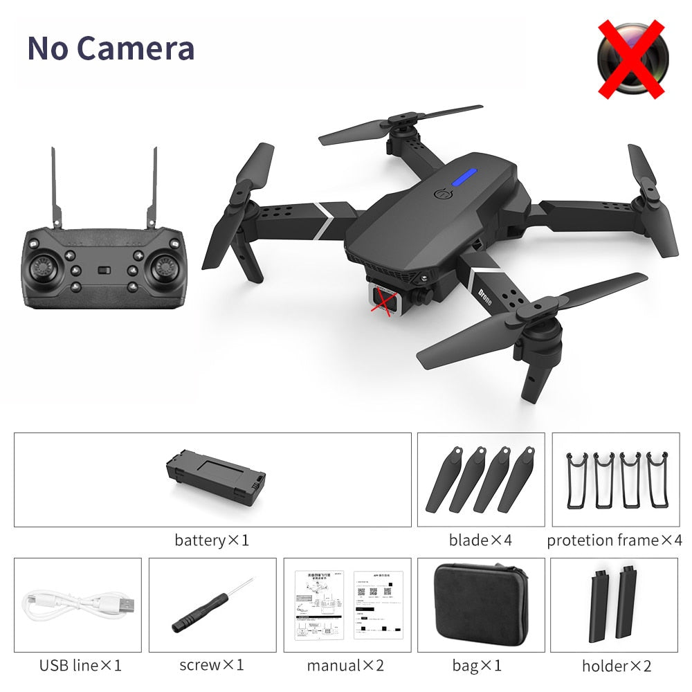 E88Pro RC Drone 4K Professinal With 1080P Wide Angle