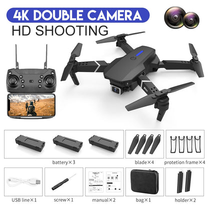 E88Pro RC Drone 4K Professinal With 1080P Wide Angle