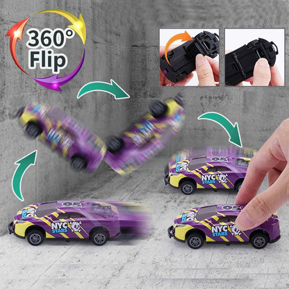 Flip Stunt Alloy Pull Back 4wd Racing Car