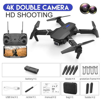 E88Pro RC Drone 4K Professinal With 1080P Wide Angle