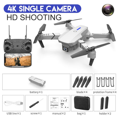 E88Pro RC Drone 4K Professinal With 1080P Wide Angle