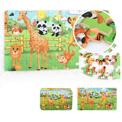 60 Pieces Wooden Jigsaw Puzzle Toy